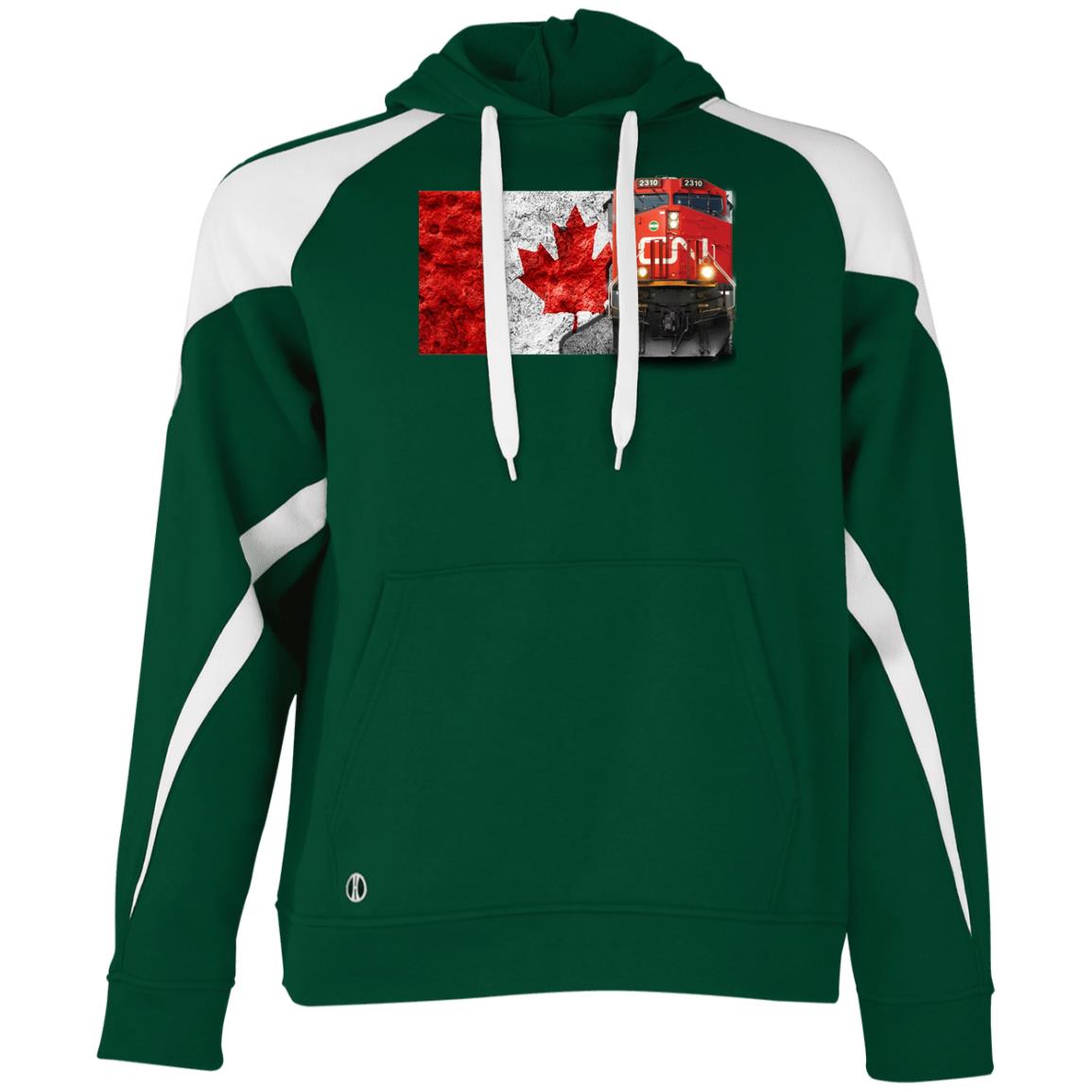 Canadian National [CN] Loco Athletic Colorblock Fleece Hoodie - Broken Knuckle Apparel