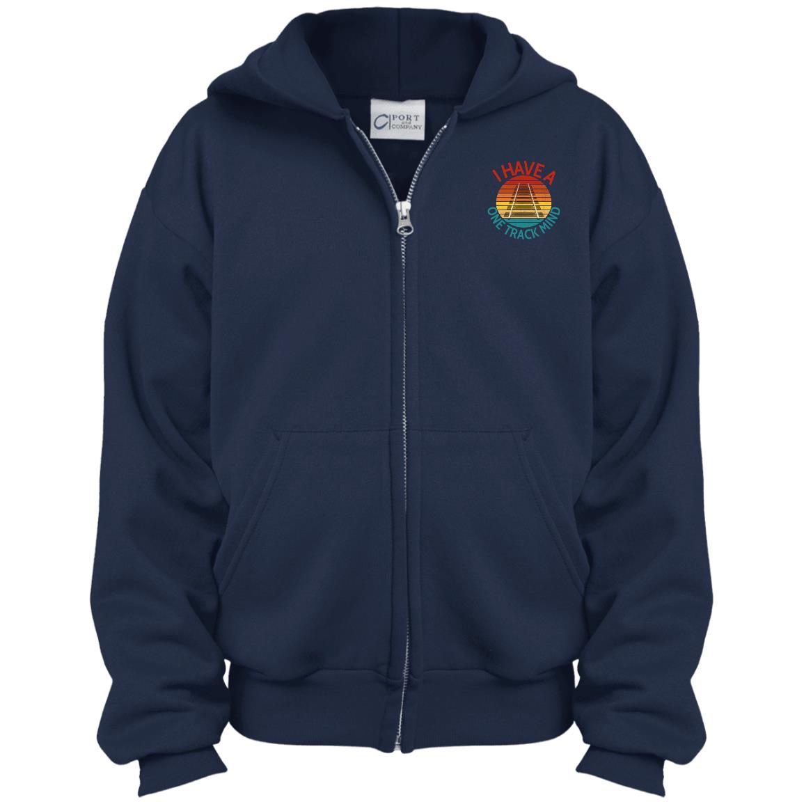 One Track Mind Youth Full Zip Hoodie - Broken Knuckle Apparel