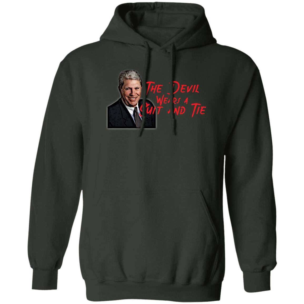 The Devil Wears a Suit and Tie Unisex Pullover Hoodie - Broken Knuckle Apparel