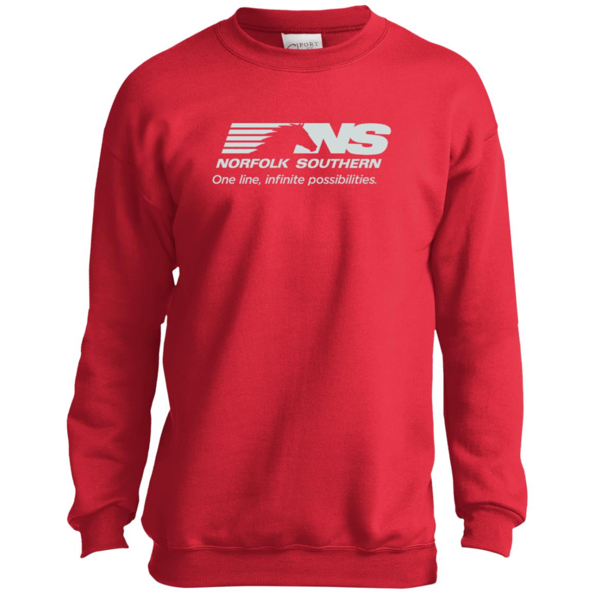 Norfolk Southern One Line Youth Crewneck Sweatshirt - Broken Knuckle Apparel