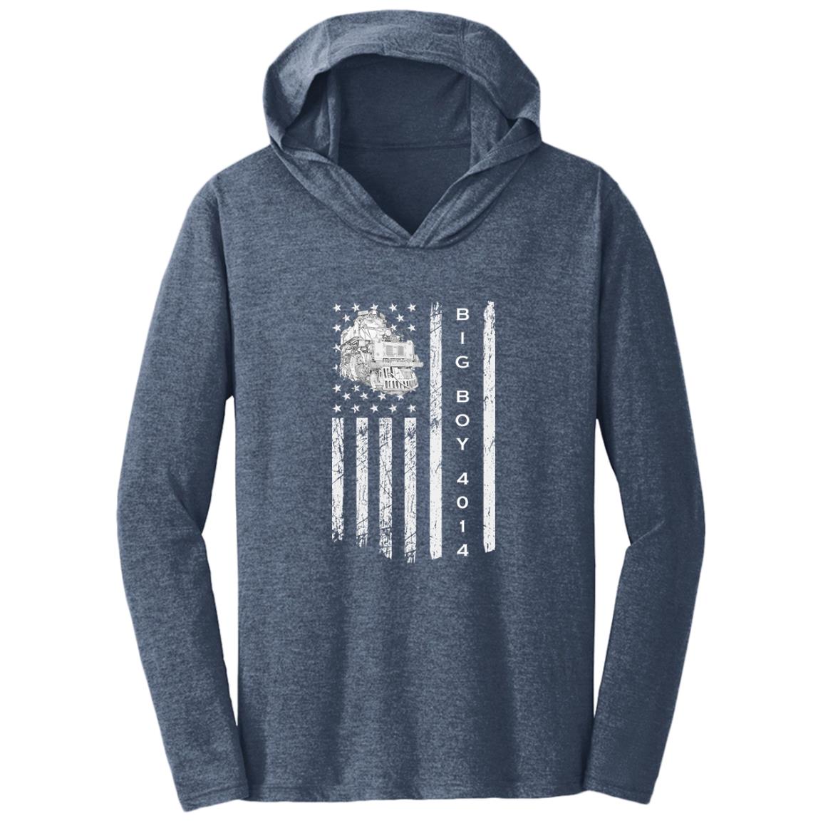 Big Boy 4014 American Flag Triblend T-Shirt Hoodie - Broken Knuckle Apparel