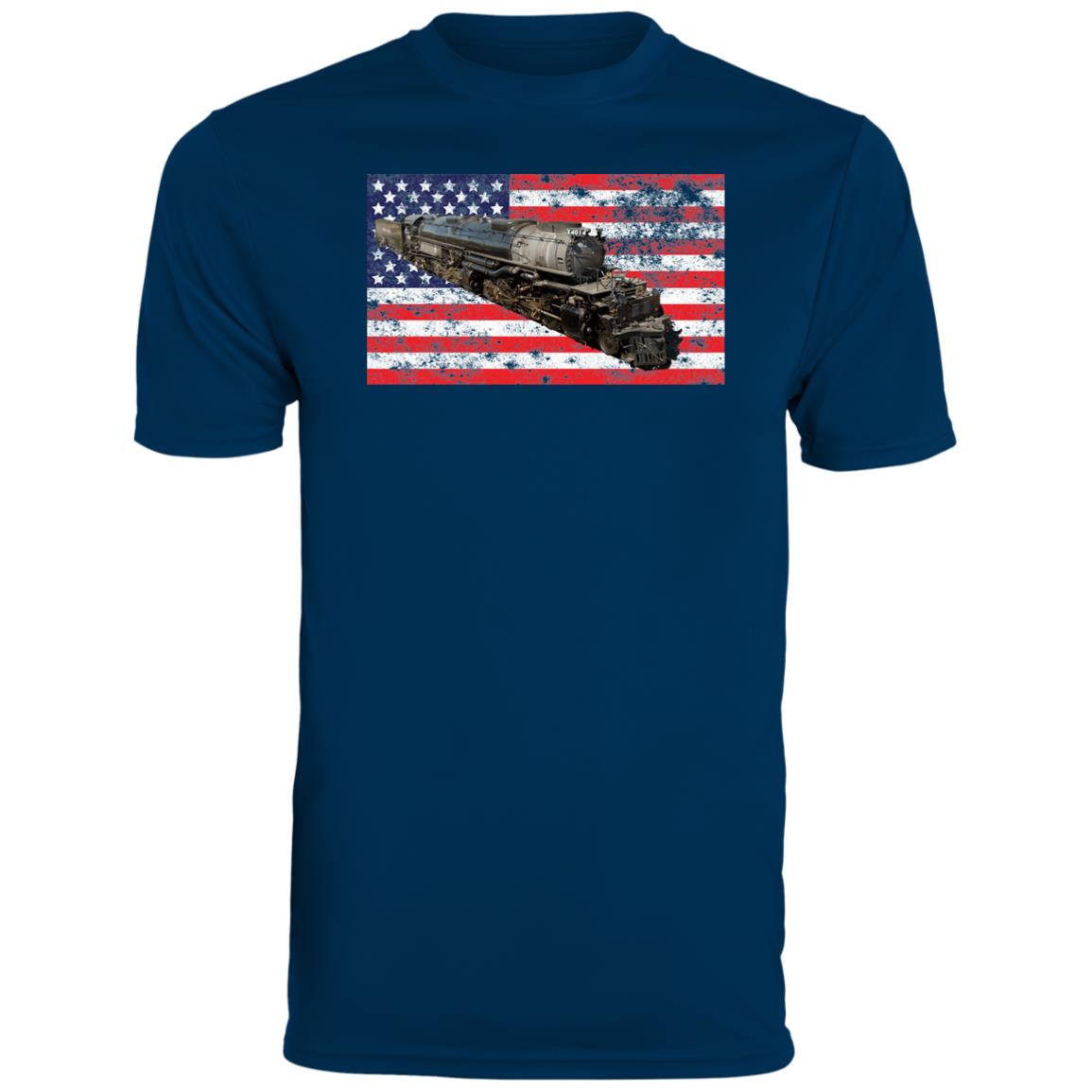 Big Boy 4014 American Flag Men's Moisture-Wicking Tee - Broken Knuckle Apparel