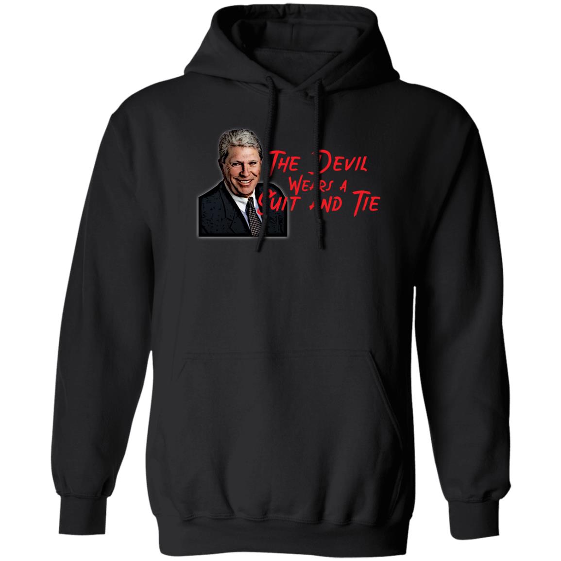The Devil Wears a Suit and Tie Unisex Pullover Hoodie - Broken Knuckle Apparel