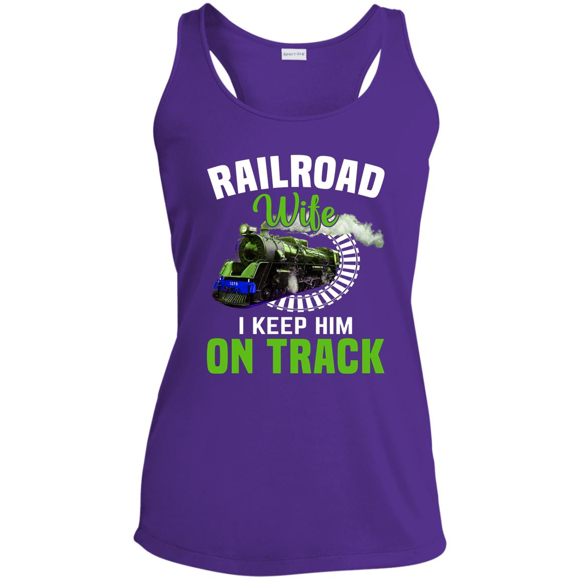 Railroad Wife Ladies' Performance Racerback Tank - Broken Knuckle Apparel