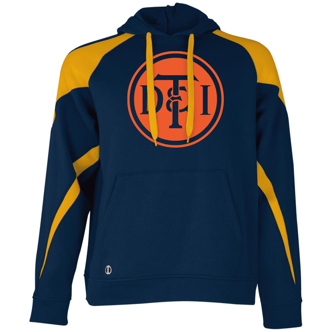 Detroit Toledo & Ironton [DT&I] Vintage Athletic Colorblock Fleece Hoodie - Broken Knuckle Apparel