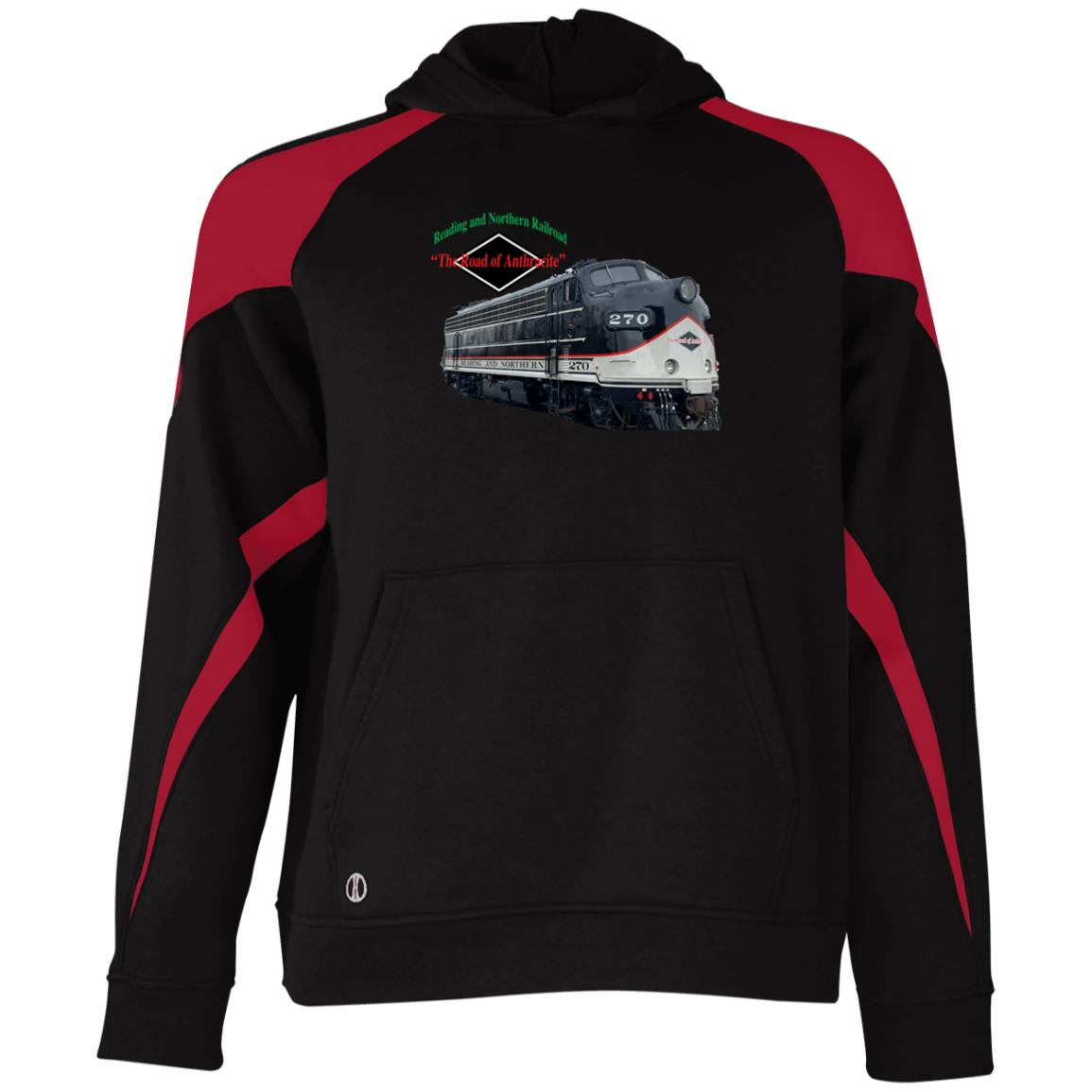 Reading Blue Mountain & Northern “The Road of Anthracite” Youth Athletic Colorblock Fleece Hoodie - Broken Knuckle Apparel
