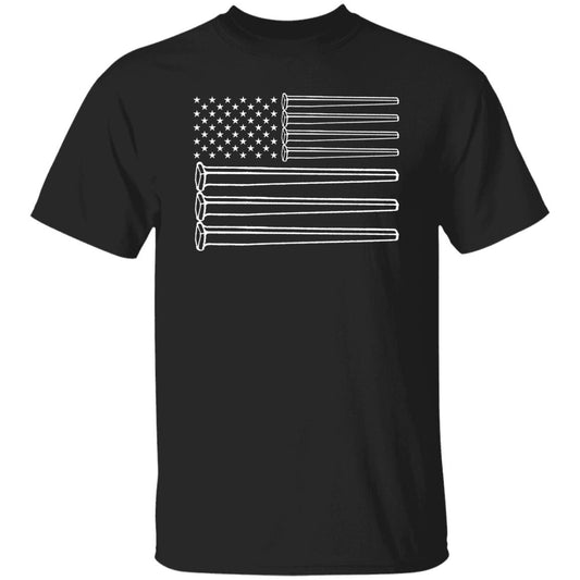 Patriotic Railroad Spike American Flag Heavyweight Classic T-Shirt - Broken Knuckle Apparel