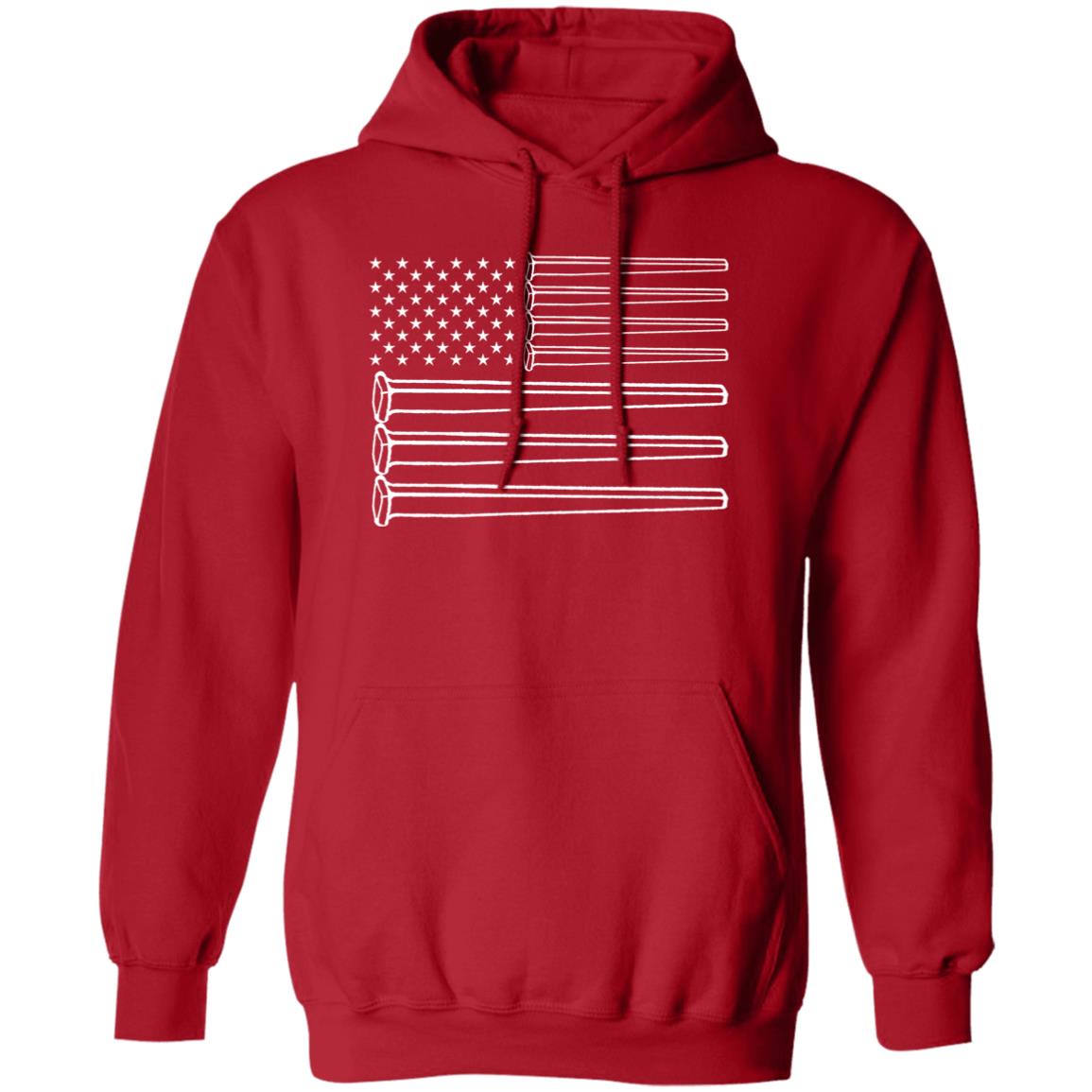 Patriotic Railroad Spike American Flag Pullover Hoodie - Broken Knuckle Apparel