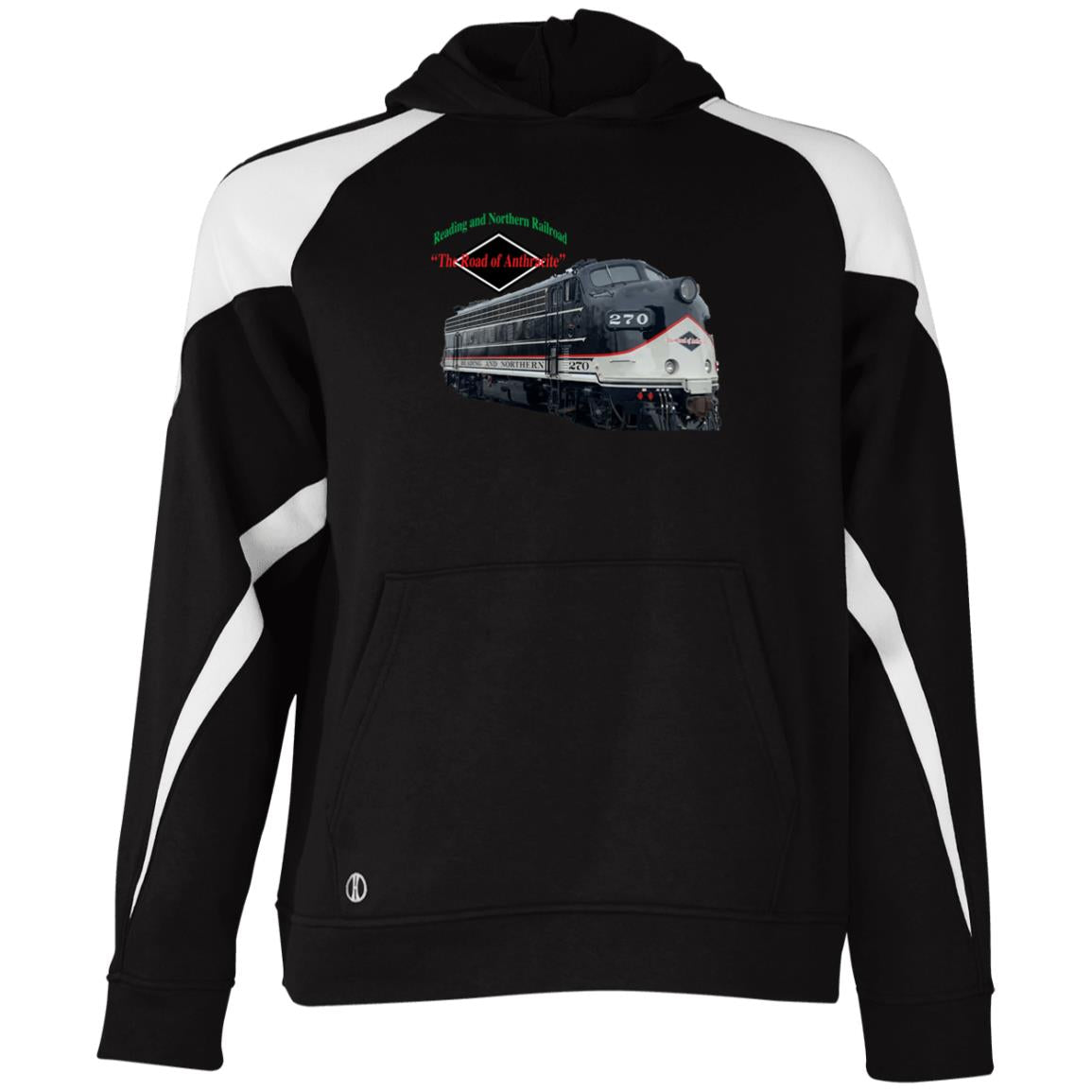 Reading Blue Mountain & Northern “The Road of Anthracite” Youth Athletic Colorblock Fleece Hoodie - Broken Knuckle Apparel