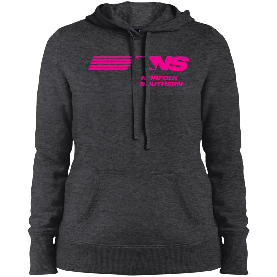 Norfolk Southern Pink Ladies' Pullover Hooded Sweatshirt - Broken Knuckle Apparel