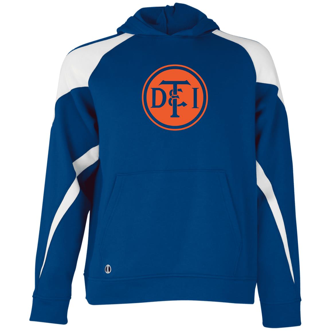 Detroit Toledo & Ironton [DT&I] Vintage Youth Athletic Colorblock Fleece Hoodie - Broken Knuckle Apparel