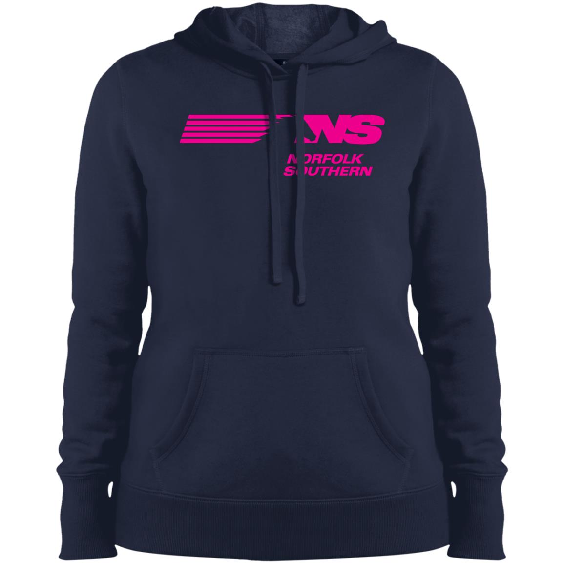 Norfolk Southern Pink Ladies' Pullover Hooded Sweatshirt - Broken Knuckle Apparel
