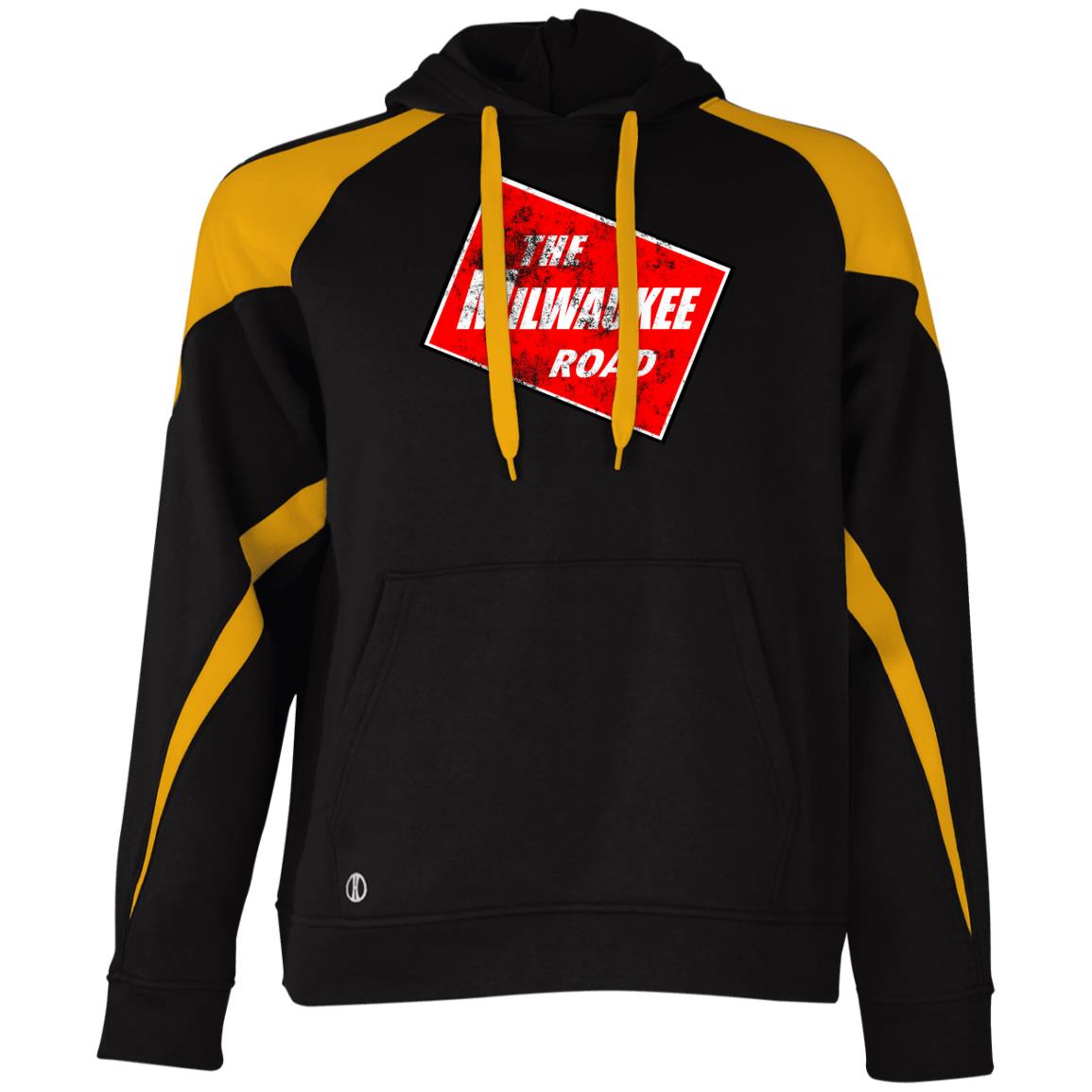 The Milwaukee Road Distressed Athletic Colorblock Fleece Hoodie - Broken Knuckle Apparel