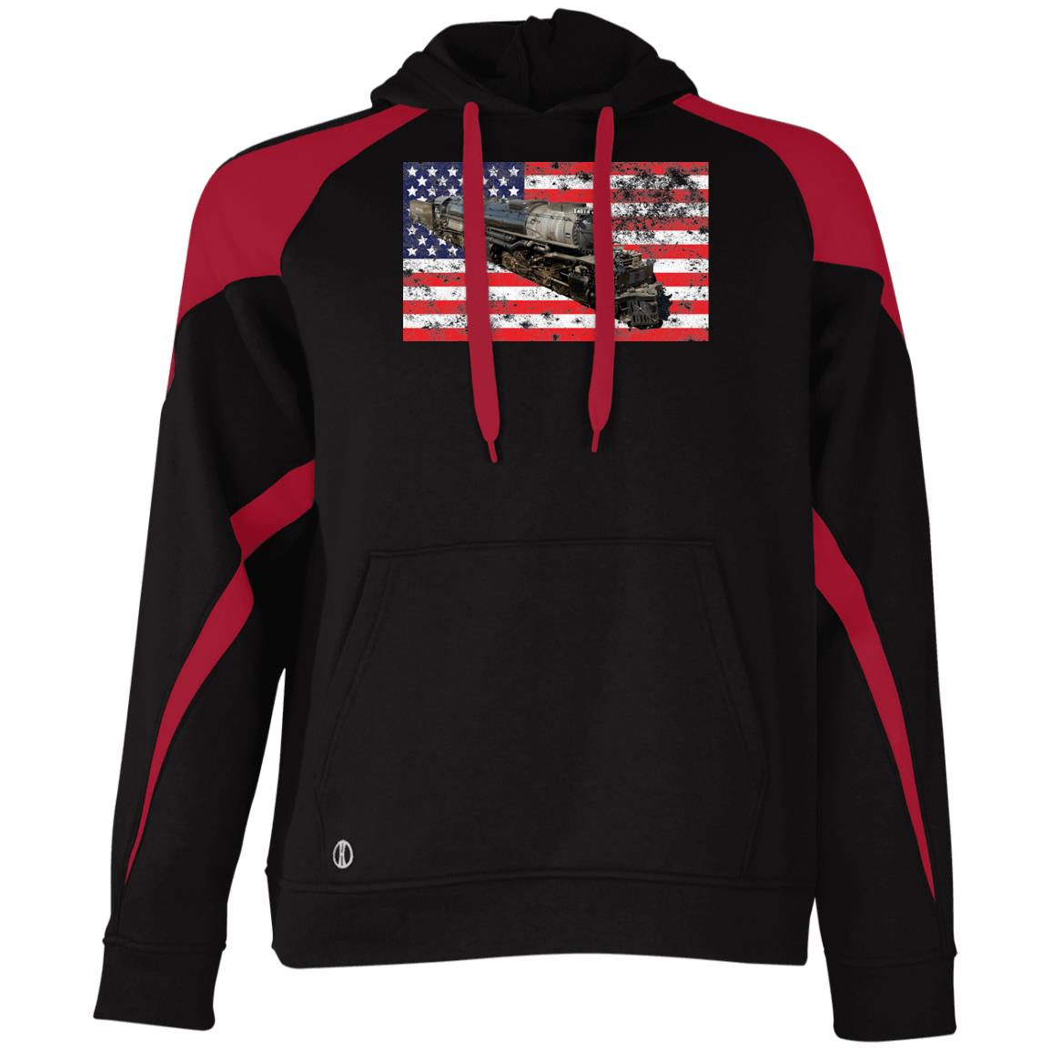 UP Big Boy 4014 Patriotic Athletic Colorblock Fleece Hoodie - Broken Knuckle Apparel