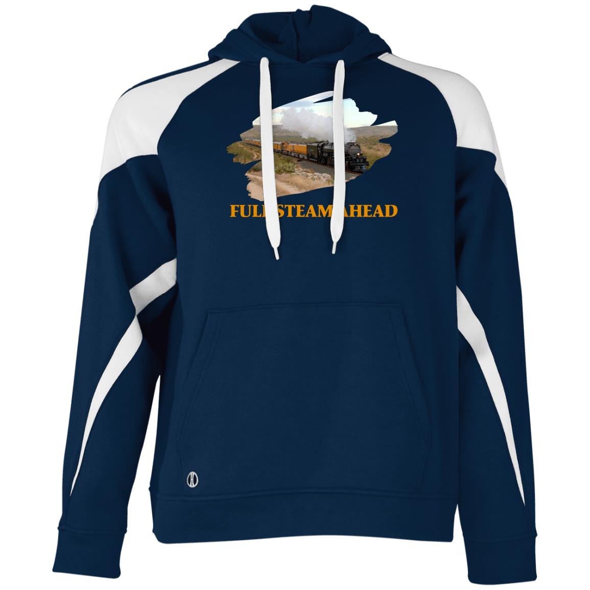 Big Boy 4014 Full Steam Ahead Athletic Colorblock Fleece Hoodie - Broken Knuckle Apparel
