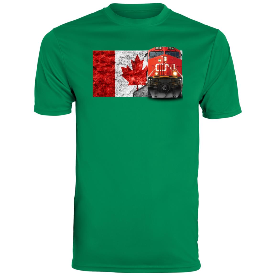 Canadian National [CN] Loco Men's Moisture-Wicking Tee - Broken Knuckle Apparel