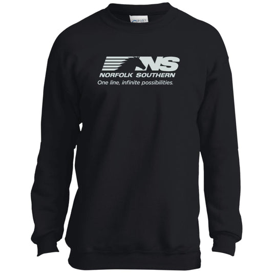 Norfolk Southern One Line Youth Crewneck Sweatshirt - Broken Knuckle Apparel