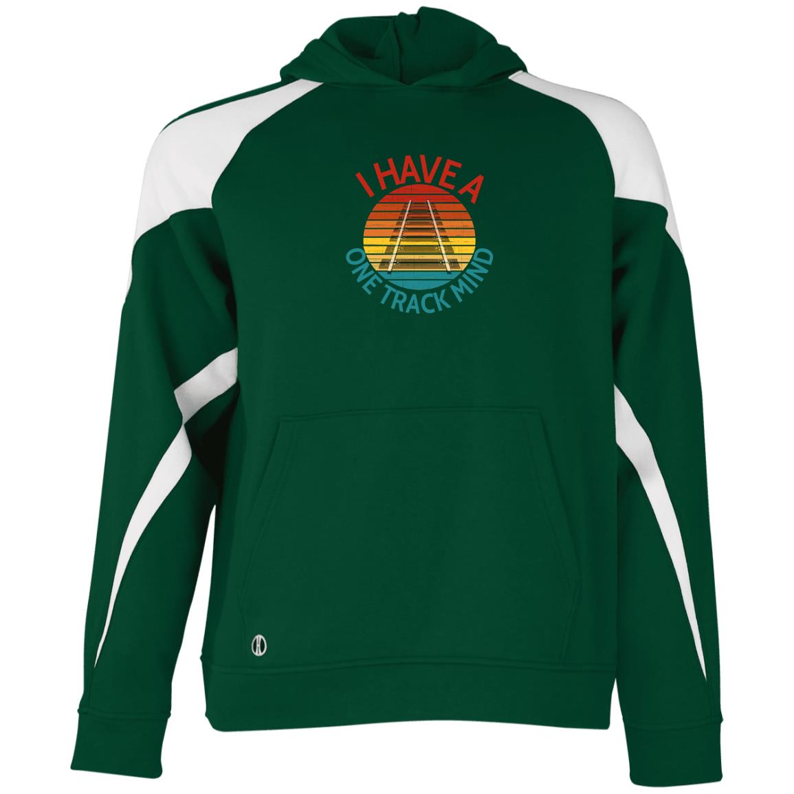 One Track Mind Youth Athletic Colorblock Fleece Hoodie - Broken Knuckle Apparel