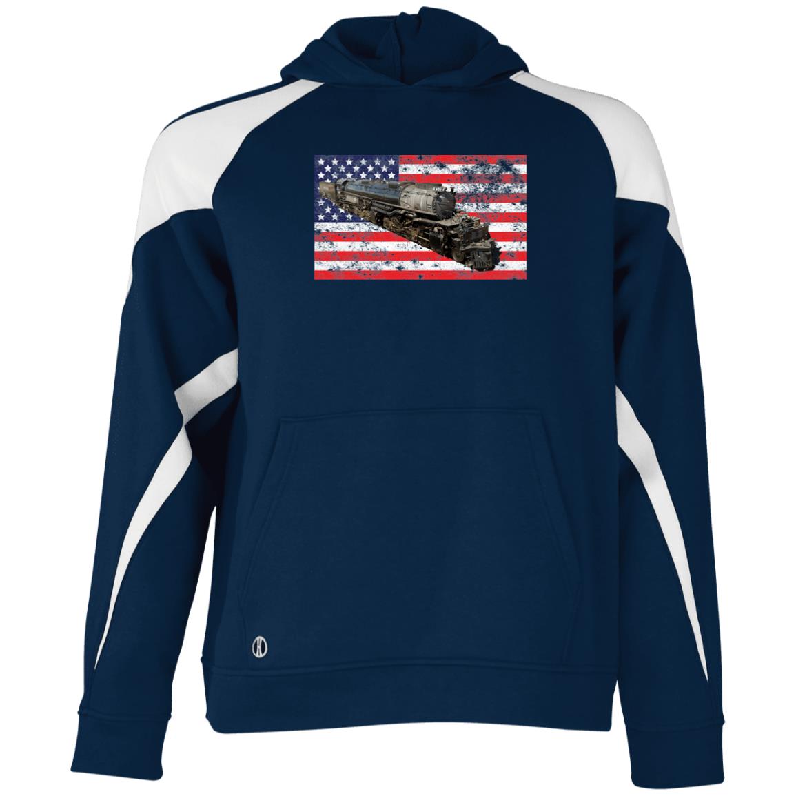 UP Big Boy 4014 Patriotic Youth Athletic Colorblock Fleece Hoodie - Broken Knuckle Apparel