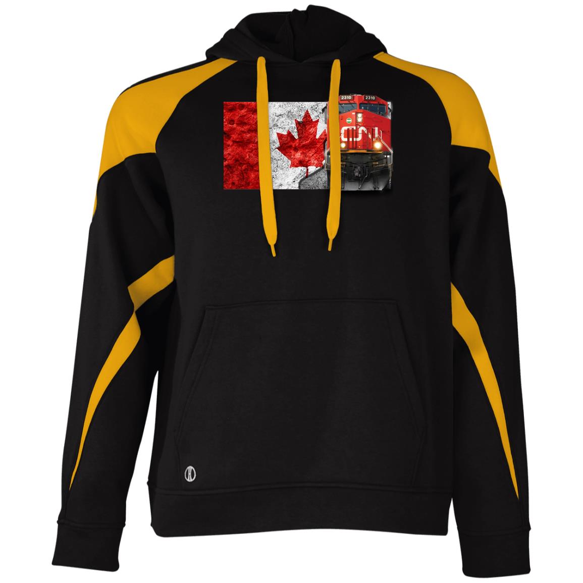 Canadian National [CN] Loco Athletic Colorblock Fleece Hoodie - Broken Knuckle Apparel
