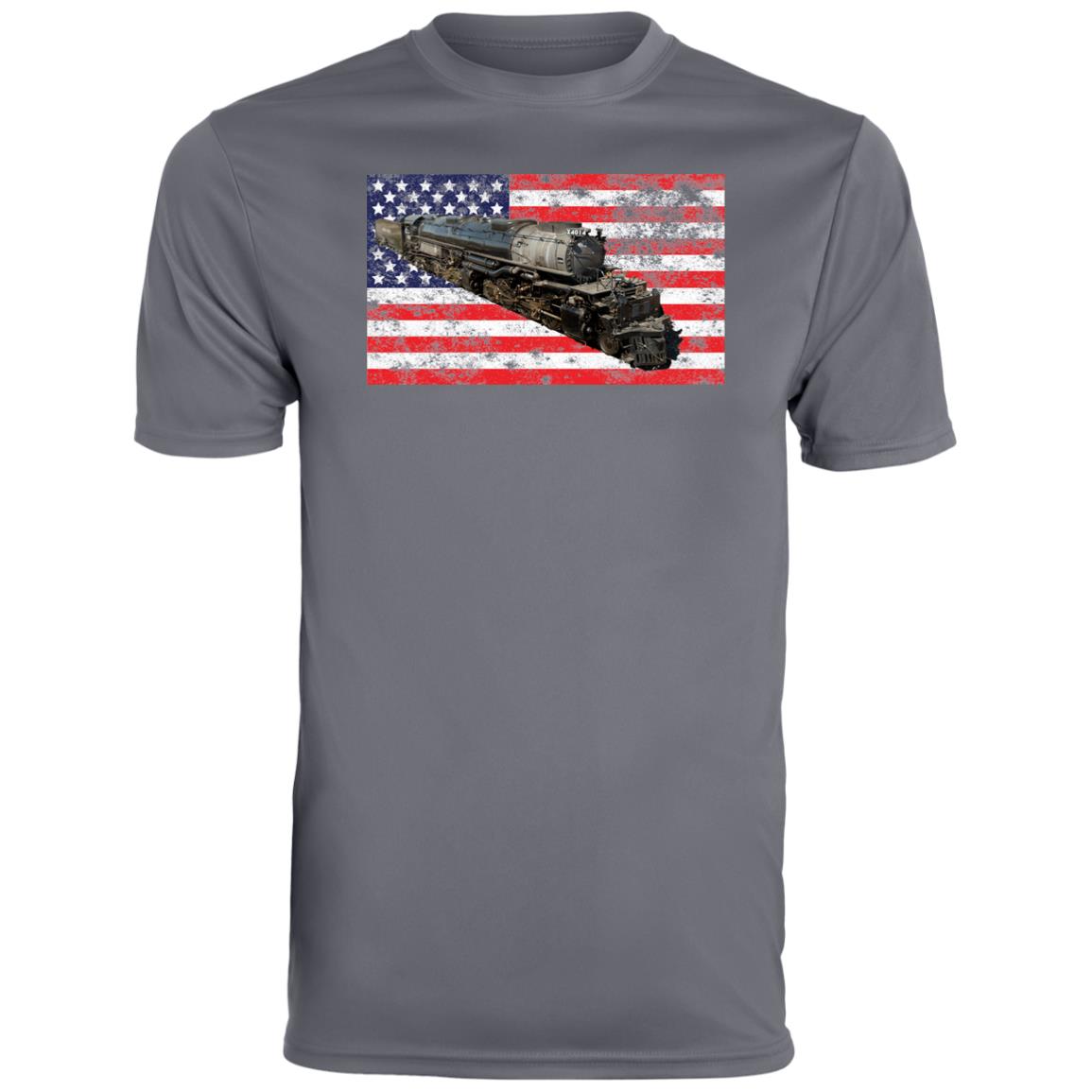Big Boy 4014 American Flag Men's Moisture-Wicking Tee - Broken Knuckle Apparel