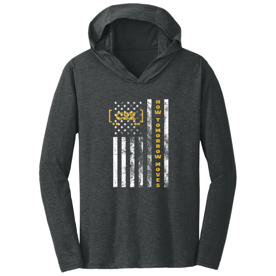 CSX American Flag Triblend T-Shirt Hoodie - Broken Knuckle Apparel