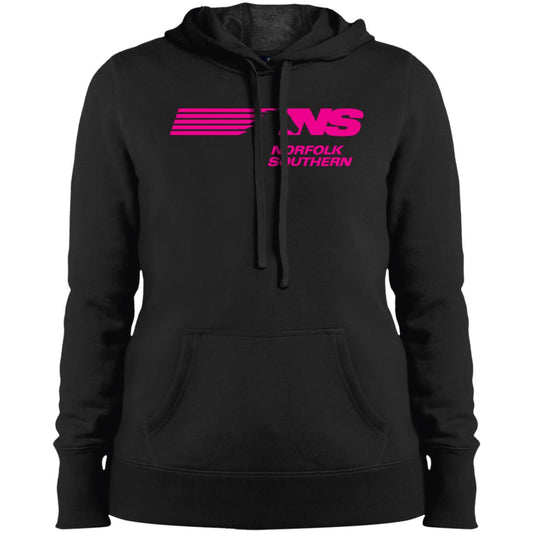 Norfolk Southern Pink Ladies' Pullover Hooded Sweatshirt - Broken Knuckle Apparel