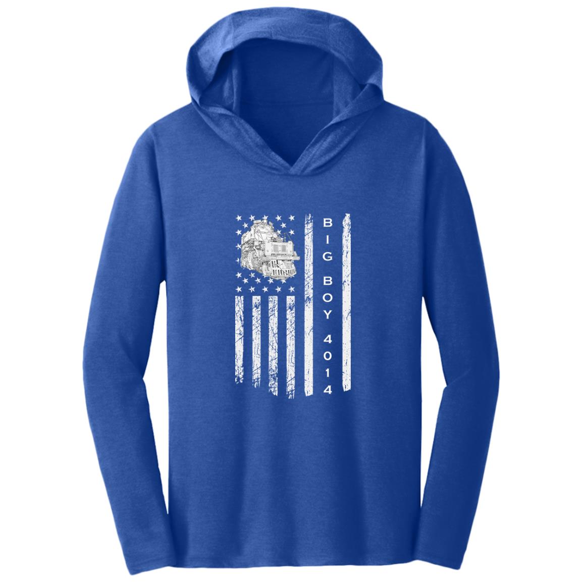 Big Boy 4014 American Flag Triblend T-Shirt Hoodie - Broken Knuckle Apparel