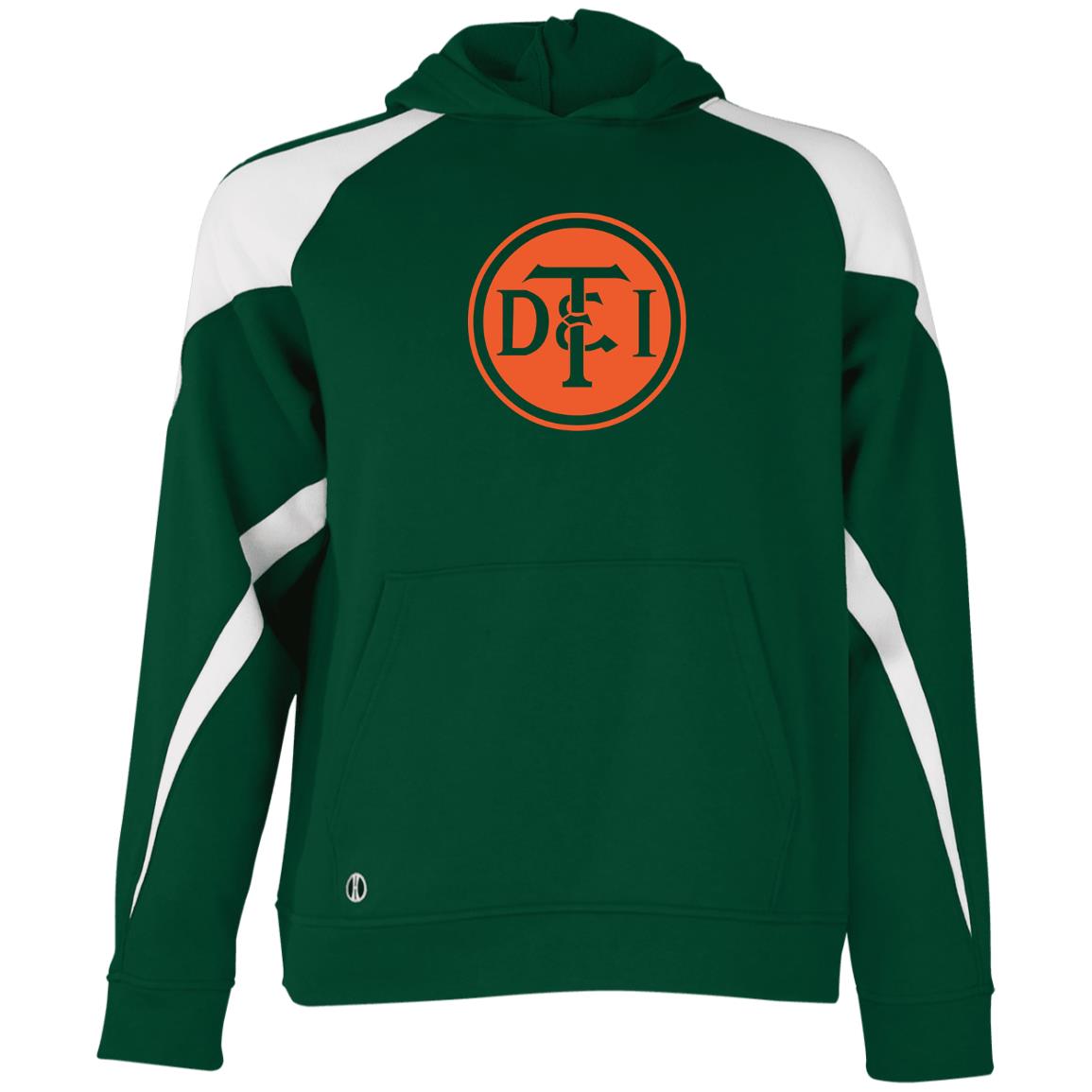 Detroit Toledo & Ironton [DT&I] Vintage Youth Athletic Colorblock Fleece Hoodie - Broken Knuckle Apparel