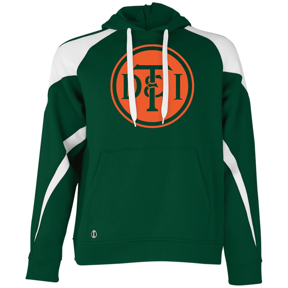 Detroit Toledo & Ironton [DT&I] Vintage Athletic Colorblock Fleece Hoodie - Broken Knuckle Apparel