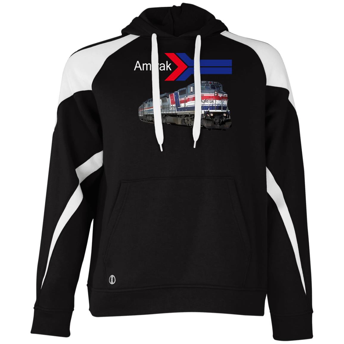 Amtrak Pepsi Can Dash 8 Athletic Colorblock Fleece Hoodie - Broken Knuckle Apparel