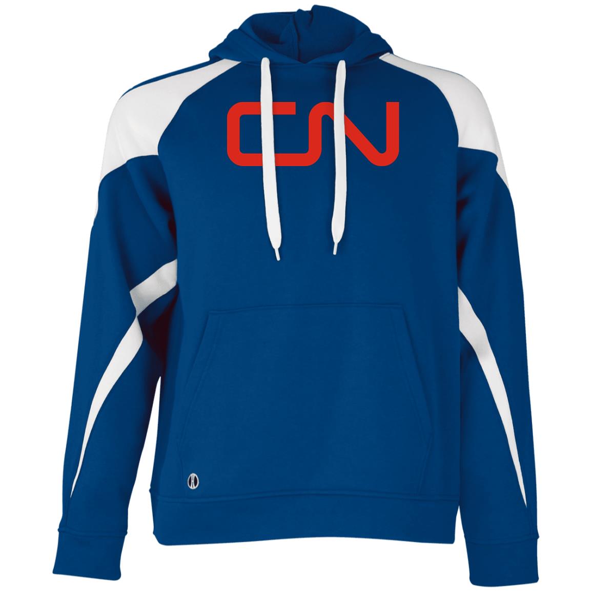 Canadian National [CN] Athletic Colorblock Fleece Hoodie - Broken Knuckle Apparel