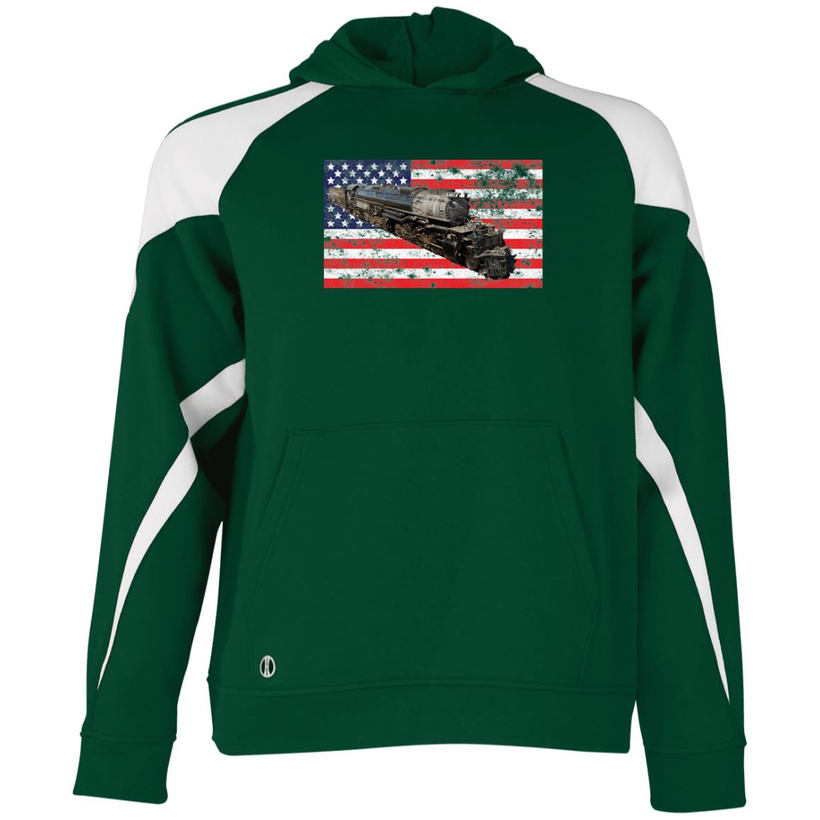 UP Big Boy 4014 Patriotic Youth Athletic Colorblock Fleece Hoodie - Broken Knuckle Apparel