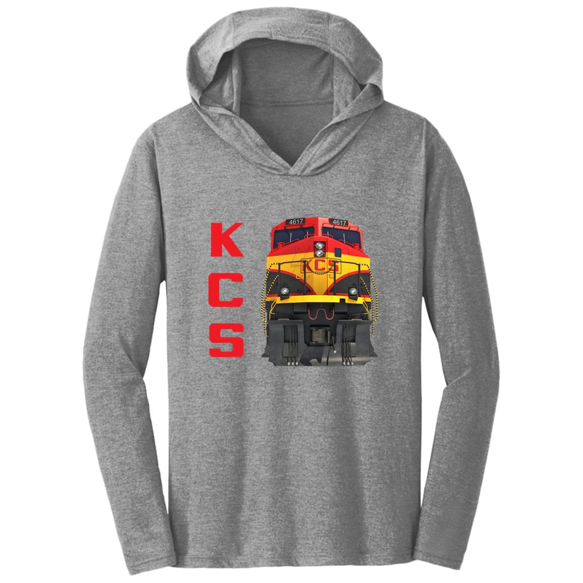 Kansas City Southern [KCS] Locomotive Triblend T-Shirt Hoodie - Broken Knuckle Apparel