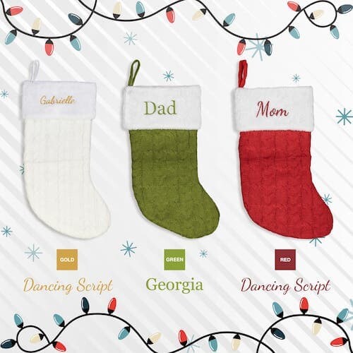 Personalized Embroidered Christmas Stockings - Broken Knuckle Apparel