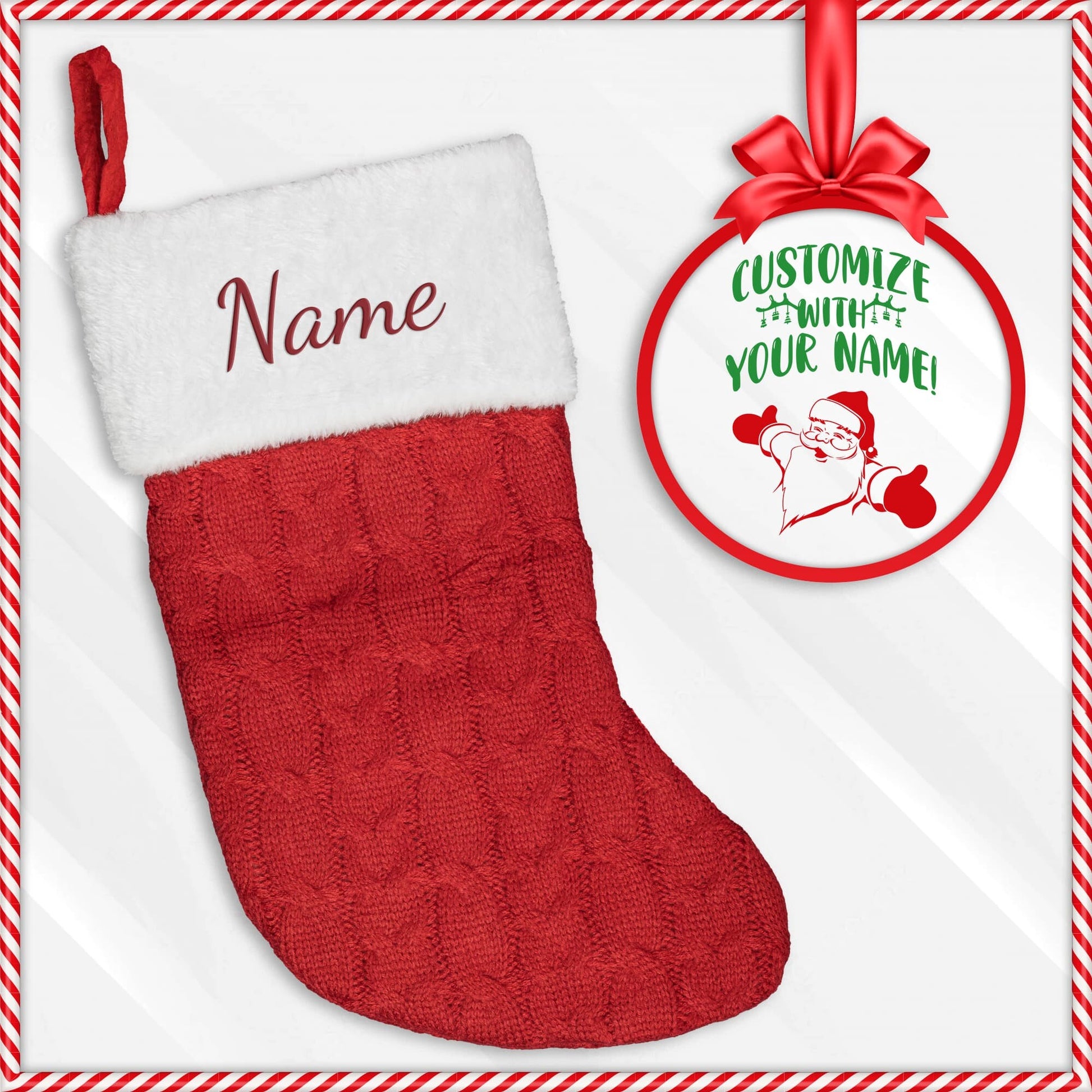 Personalized Embroidered Christmas Stockings - Broken Knuckle Apparel