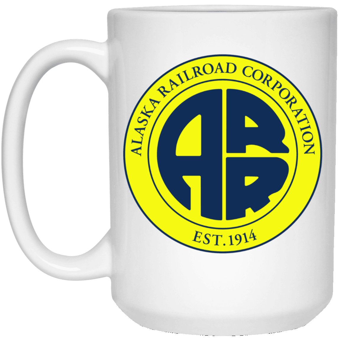 Alaska Railroad Logo 15 oz. Ceramic Mug - Broken Knuckle Apparel