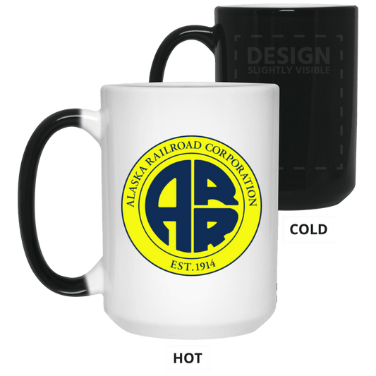 Alaska Railroad Logo Color Changing 15 oz. Mug - Broken Knuckle Apparel