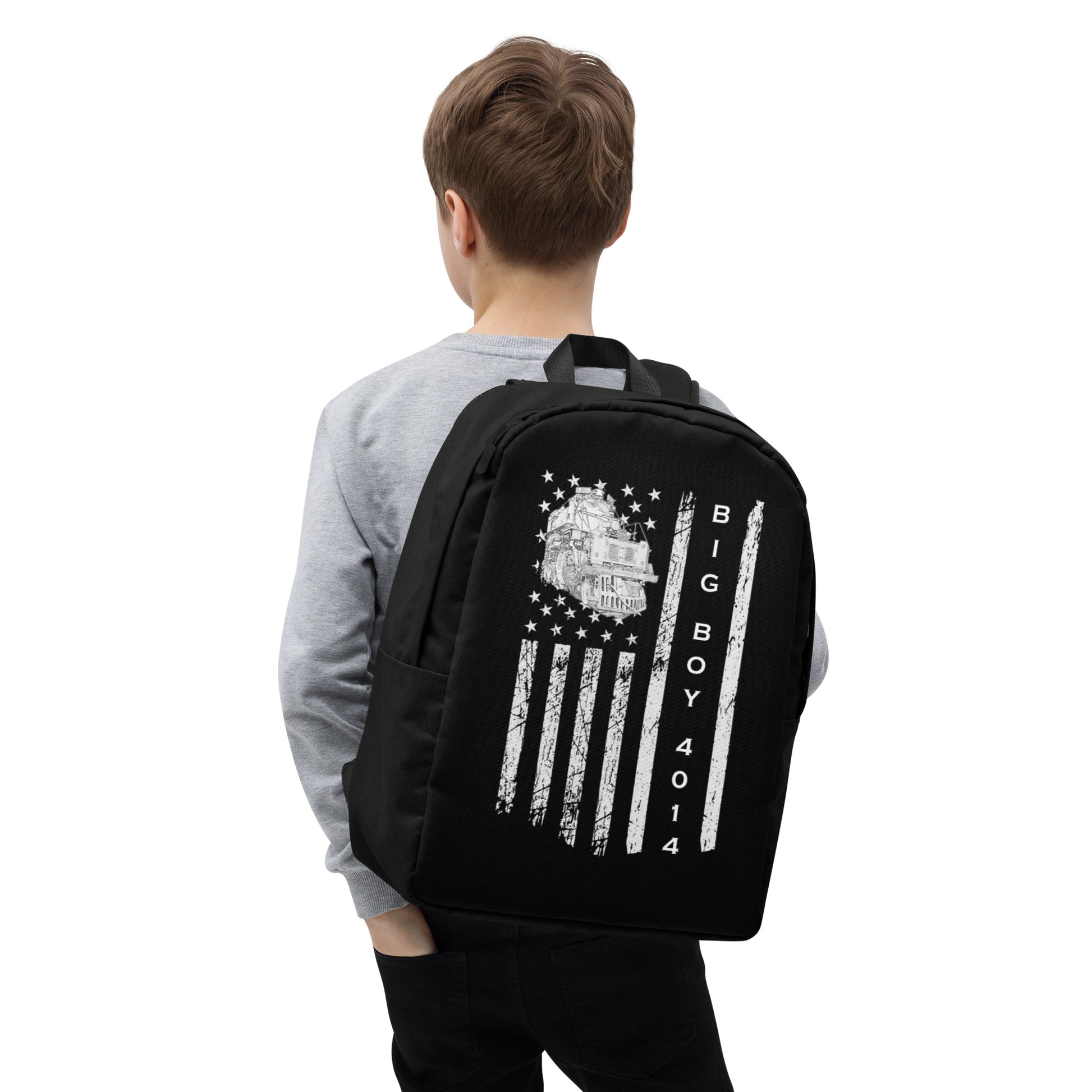 UP Big Boy 4014 American Flag Minimalist Backpack - Broken Knuckle Apparel
