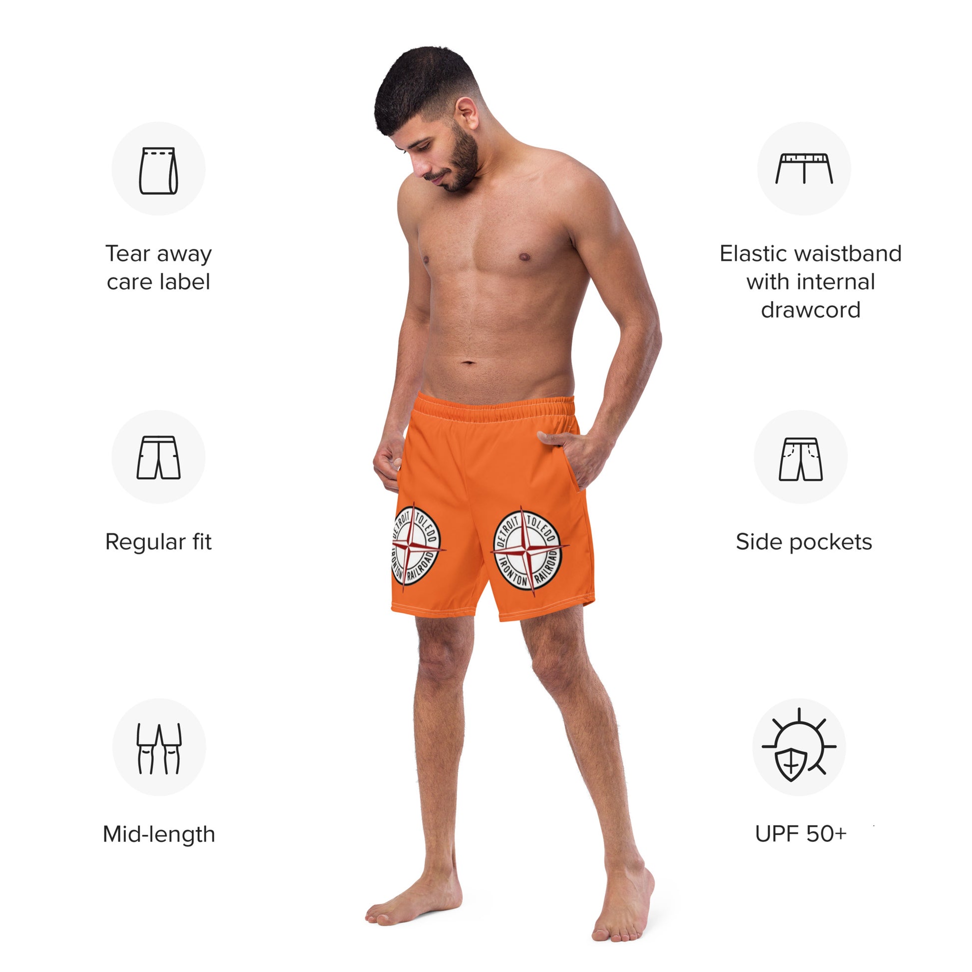 Detroit & Toledo Ironton Railroad [DT&I] Men's swim trunks - Broken Knuckle Apparel
