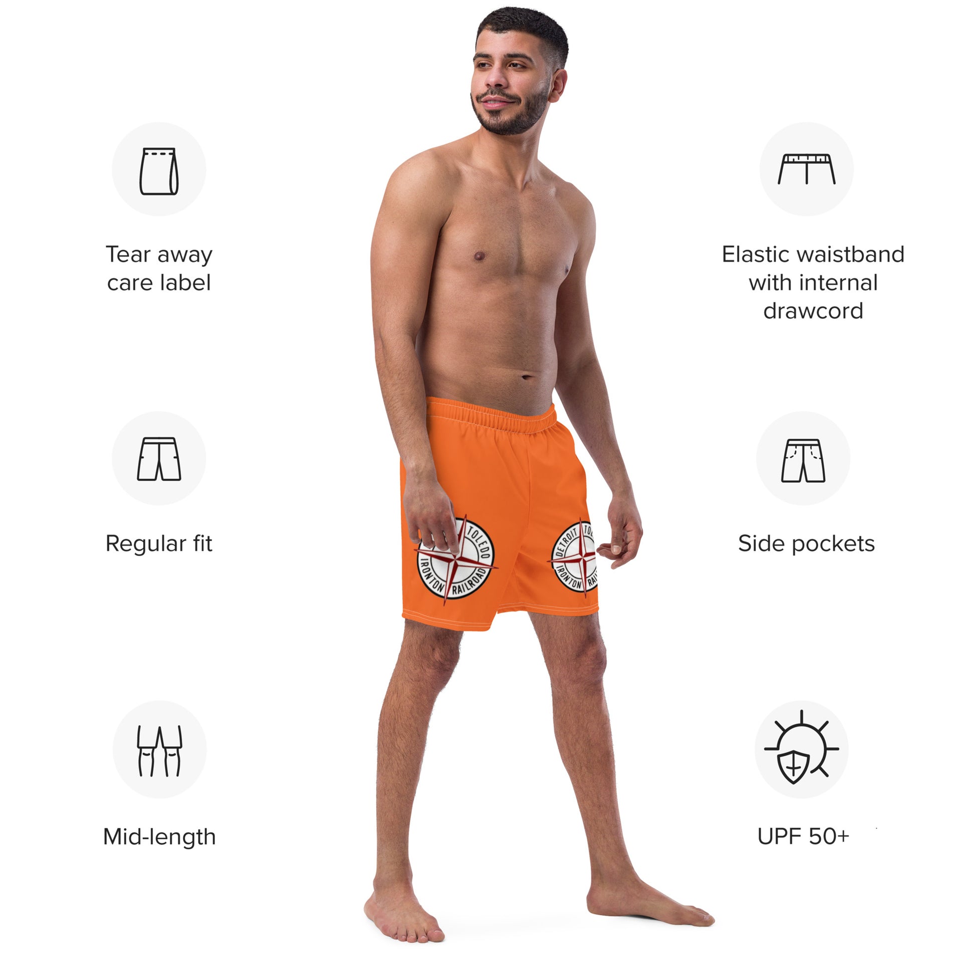 Detroit & Toledo Ironton Railroad [DT&I] Men's swim trunks - Broken Knuckle Apparel