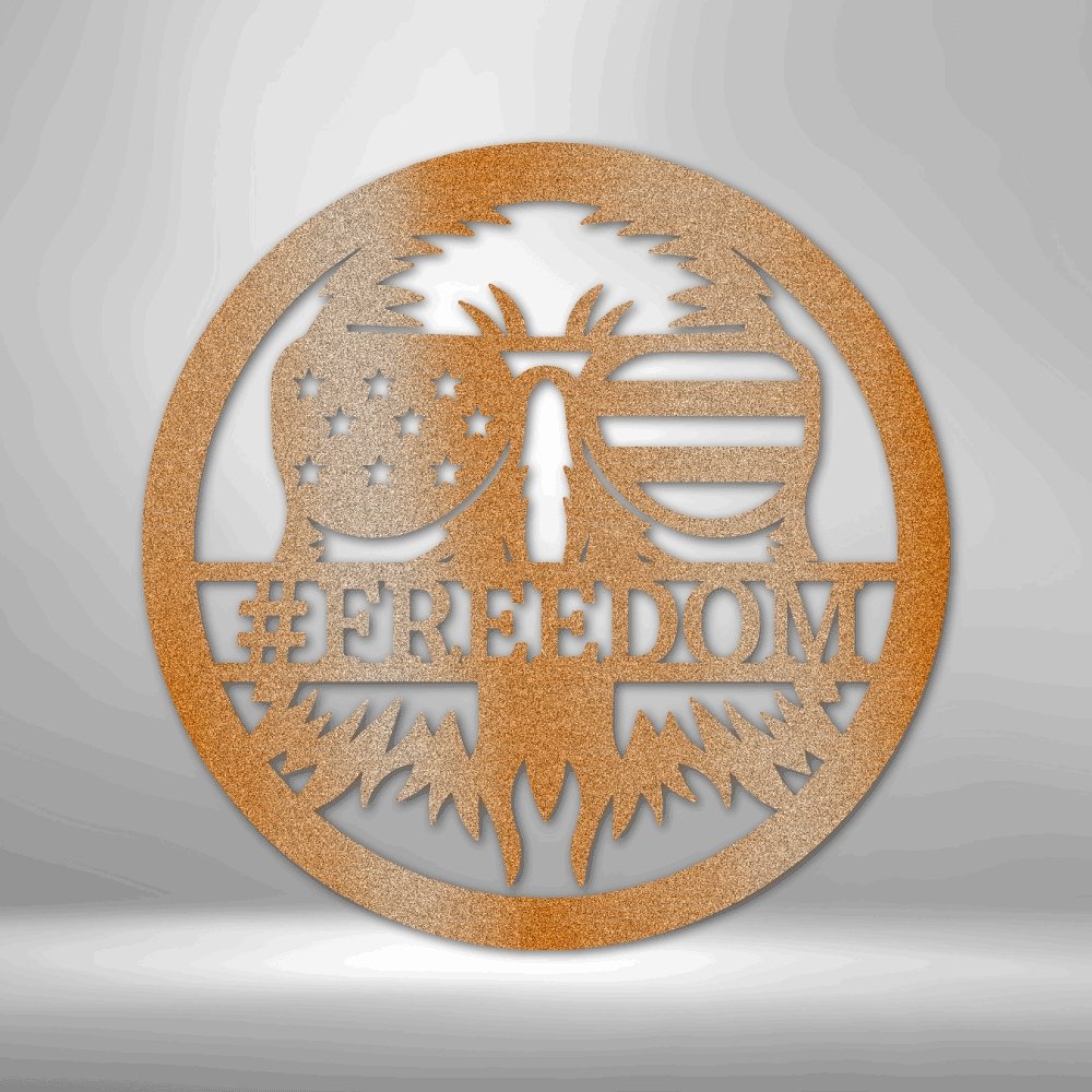 American Eagle Monogram - Personalized Custom Steel Sign - Broken Knuckle Apparel