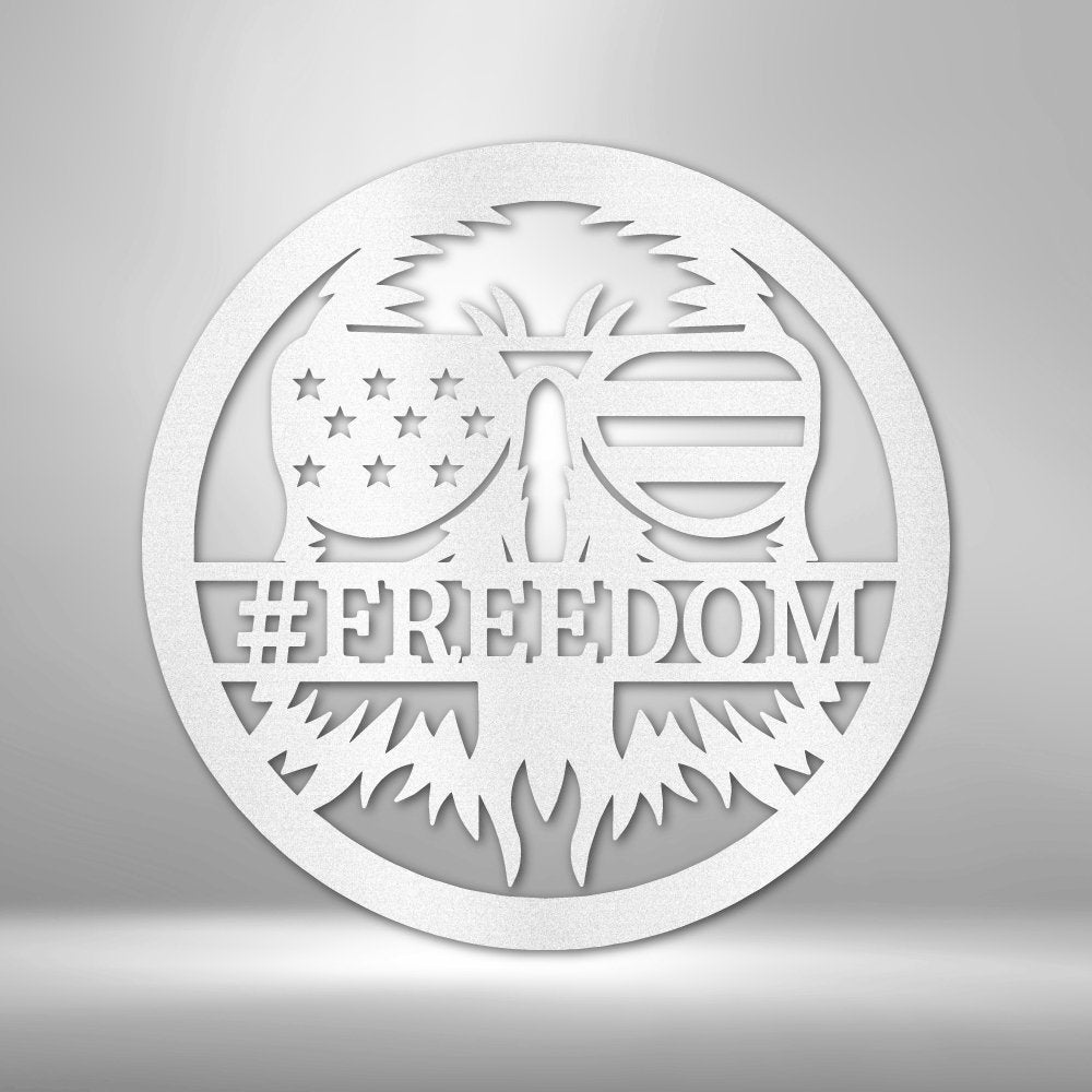 American Eagle Monogram - Personalized Custom Steel Sign - Broken Knuckle Apparel