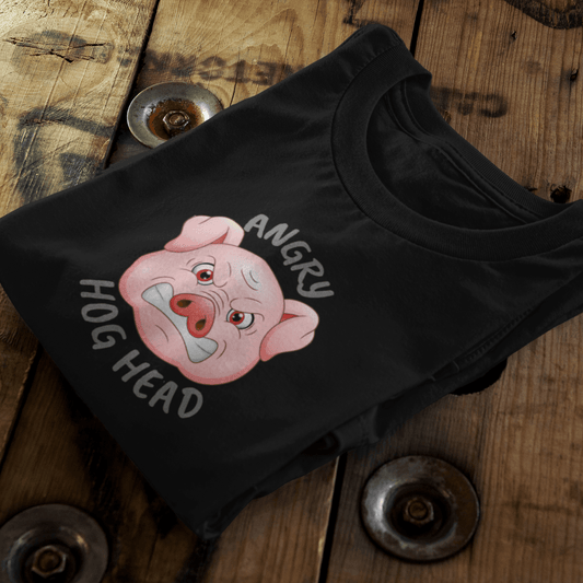 Angry Hog Head Men's Graphic T-Shirt - Broken Knuckle Apparel