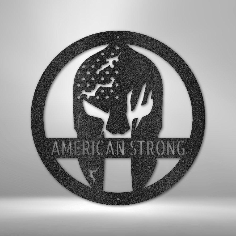 Battle Spartan Helmet - Personalized Steel Sign - Broken Knuckle Apparel