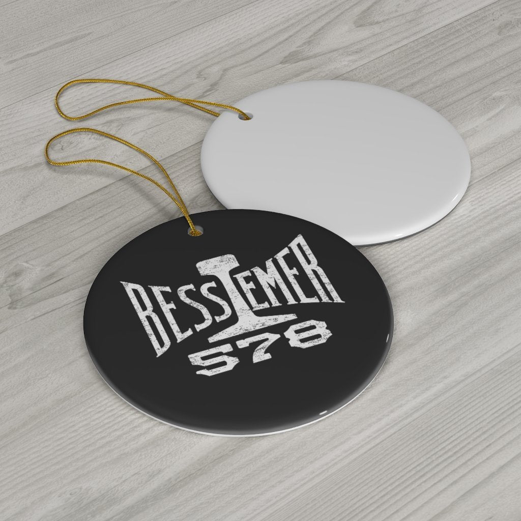 Bessemer and Lake Erie Railroad Logo Ceramic Ornament - Broken Knuckle Apparel