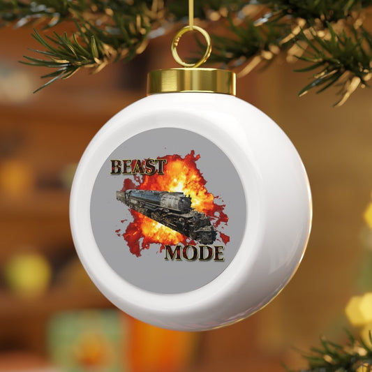 Big Boy 4014 Beast Mode Christmas Ball Ornament - Broken Knuckle Apparel