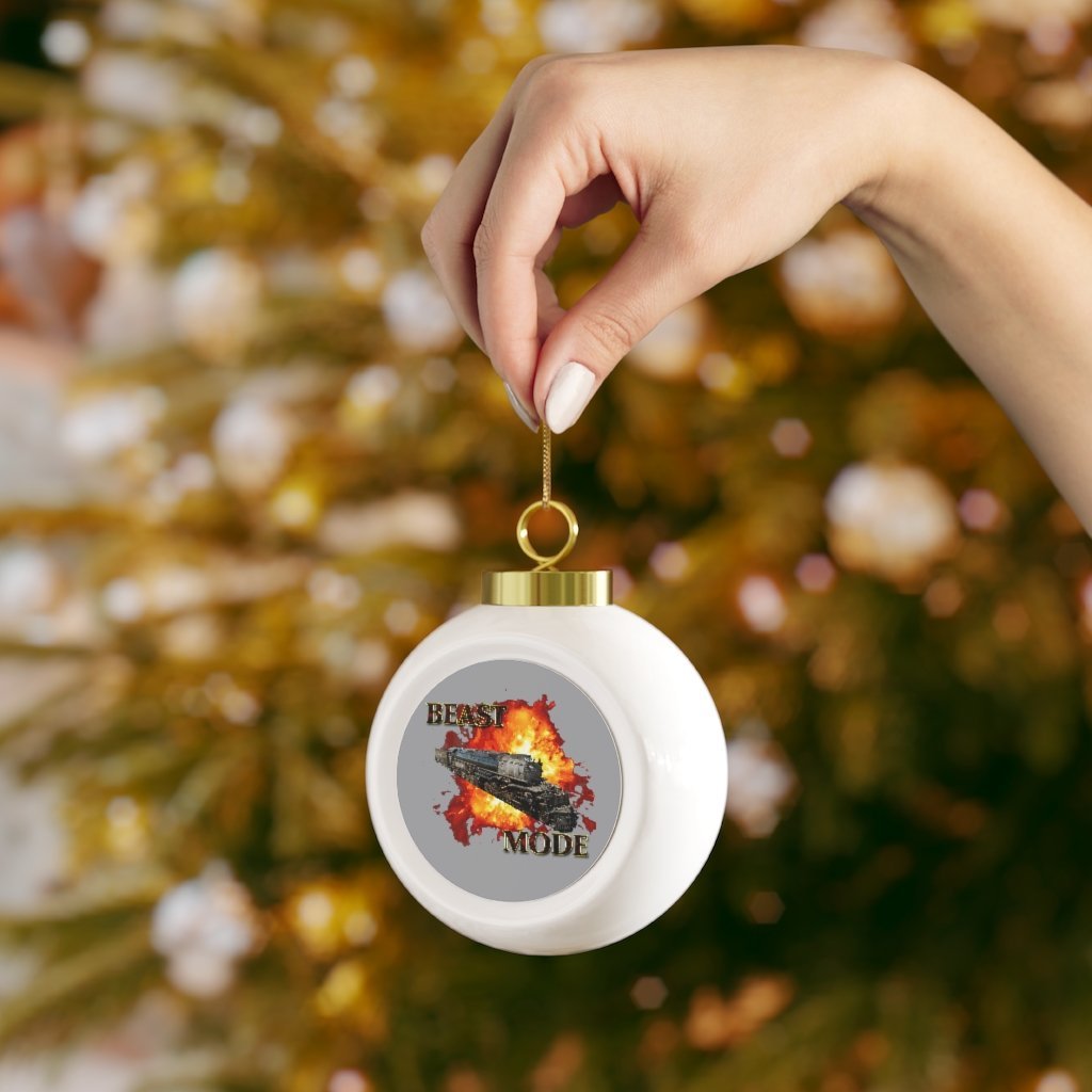 Big Boy 4014 Beast Mode Christmas Ball Ornament - Broken Knuckle Apparel