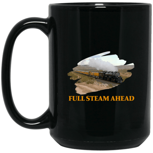 Big Boy 4014 Full Steam Ahead 15 oz. Black Mug - Broken Knuckle Apparel