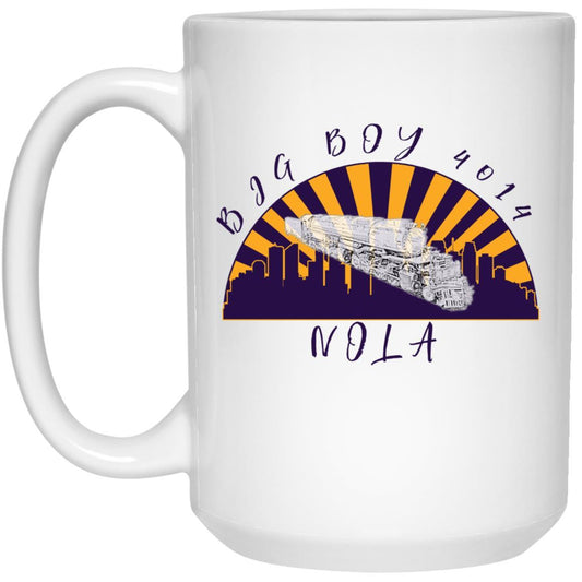 Big Boy 4014 NOLA 15 oz. White Mug - Broken Knuckle Apparel